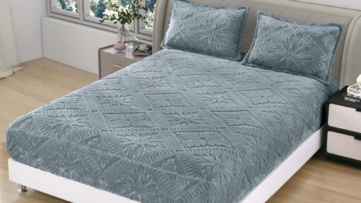 Husa Cocolino Premium cu Elastic, Set 3 Piese cu 2 Fete de Perna