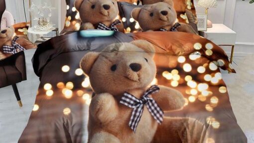 Lenjerie Premium Multicolor din Bumbac Finet cu 6 Piese de cea mai buna calitate pentru pat dublu